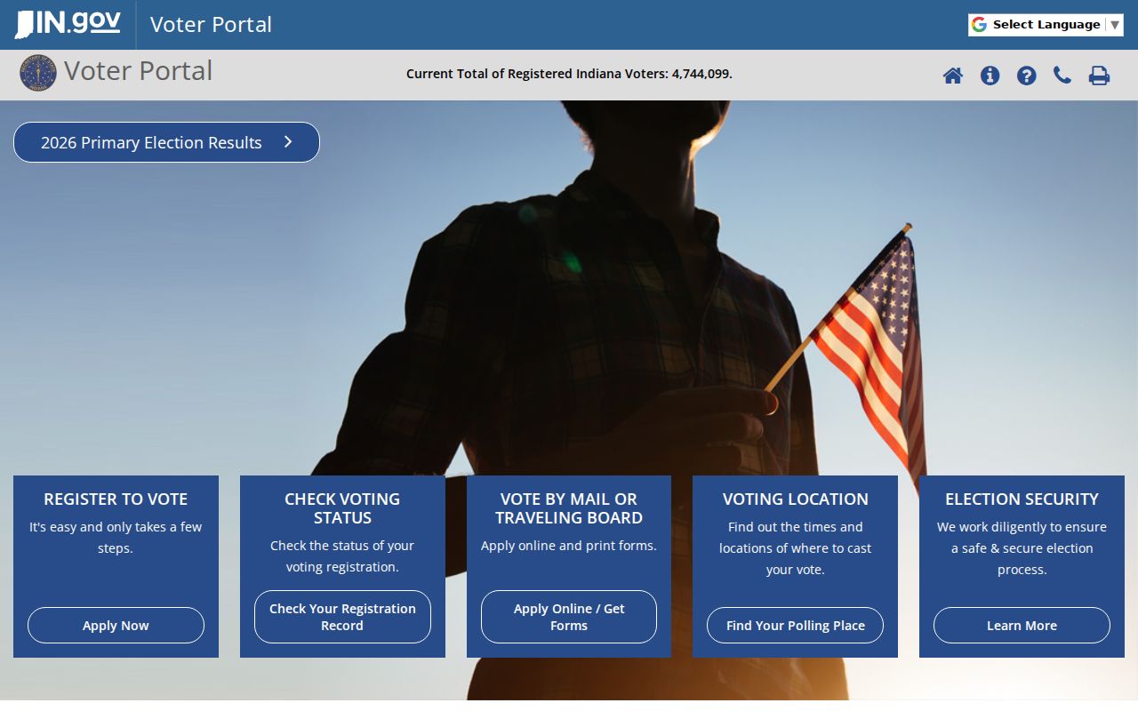 Indiana voter lookup used to confirm a Portage resident