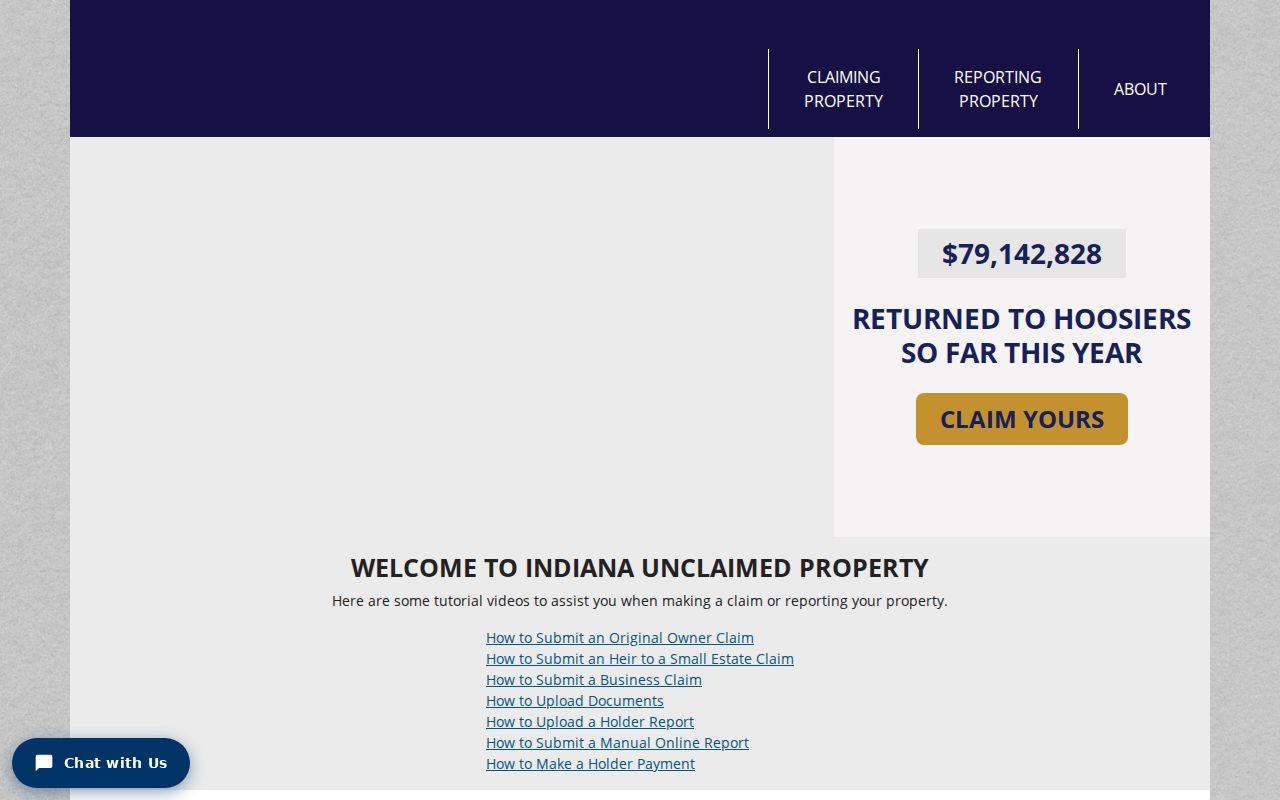 Indiana unclaimed property name search for Portage residents