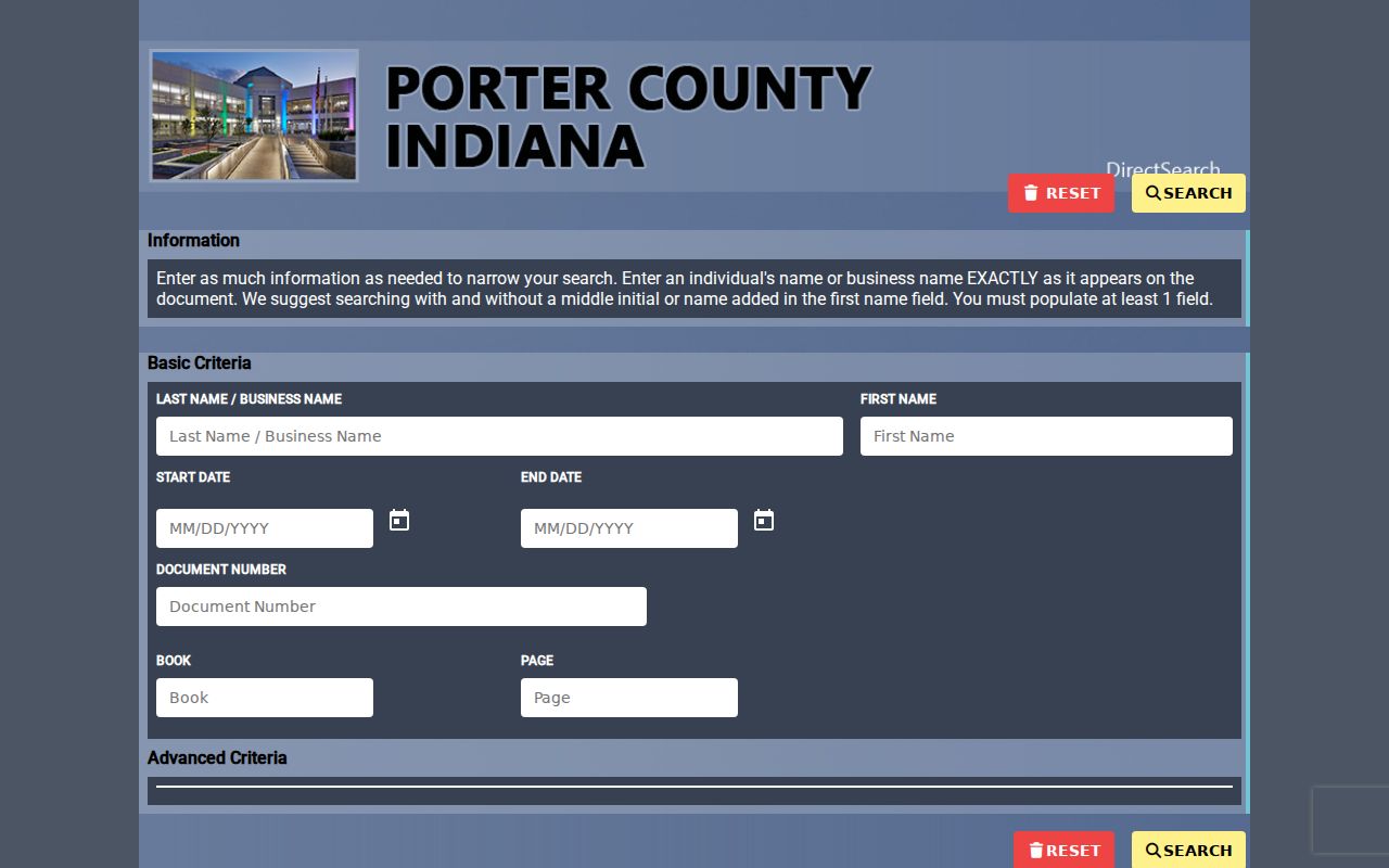 Portage street directory deed index